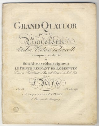 Item #33585 [Op. 13]. Grand Quatuor pour le Pianoforte Violon, Viola et Violoncelle. Ferdinand RIES