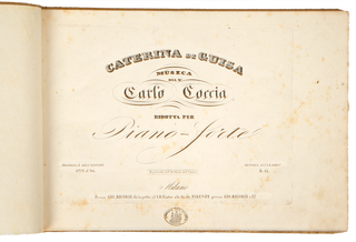 Item #33588 Caterina di Guisa [Solo piano]. Carlo COCCIA