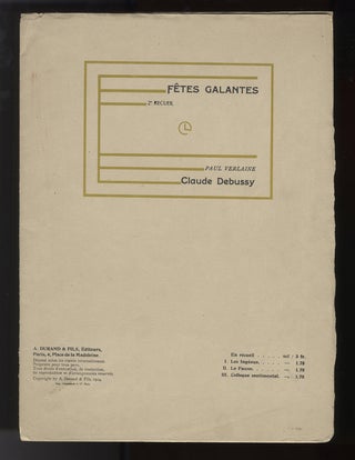 Item #33659 Fêtes Galantes [Piano-vocal score]. Claude DEBUSSY