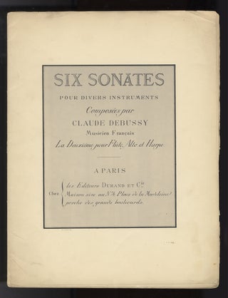 Item #33661 Six sonates pour divers instruments [Score]. Claude DEBUSSY