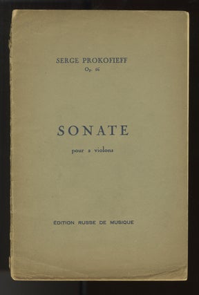 Item #33683 [Op. 56]. Sonate pour 2 violons ... Sonata dlya 2 skripok. Sergei PROKOFIEV