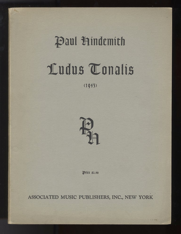 Item #33699 Ludus Tonalis [Solo piano]. Paul HINDEMITH.
