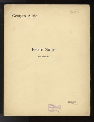 Item #33799 Petite Suite [Solo piano]. Georges AURIC