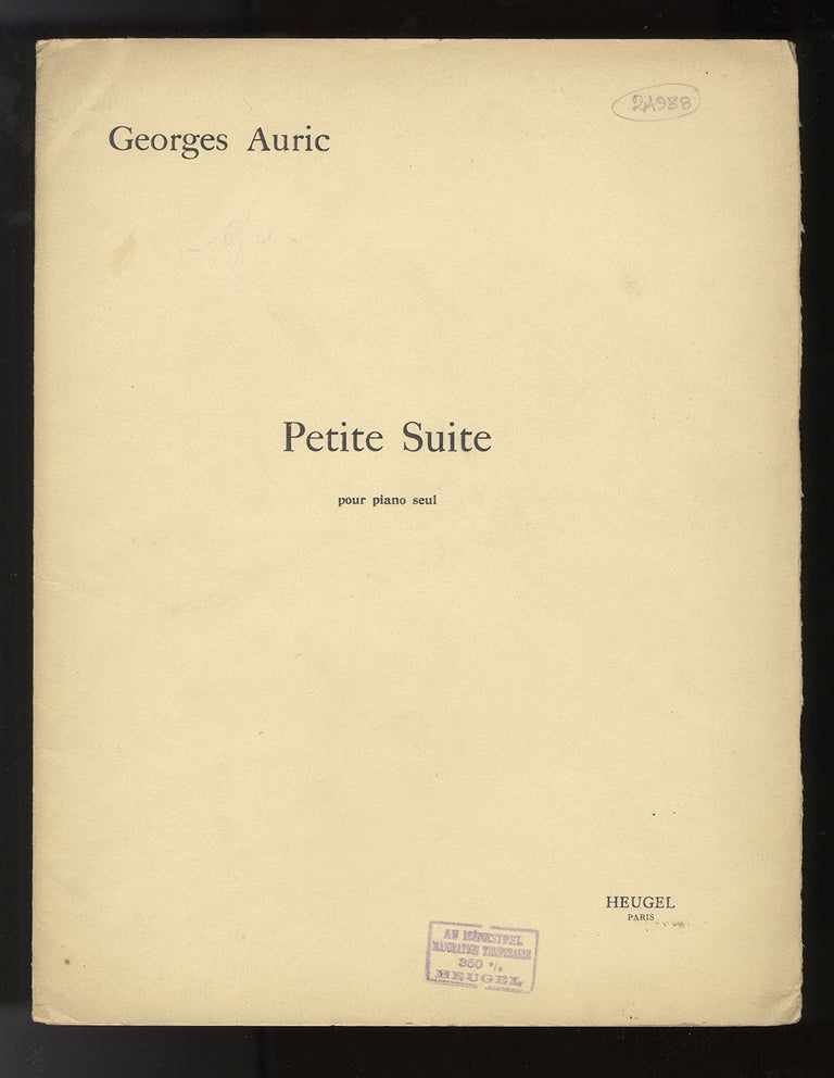 Item #33799 Petite Suite [Solo piano]. Georges AURIC.