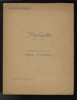 Item #33892 Valsette pour le piano. Transcription pour violon et piano par Émile Telmányi...
