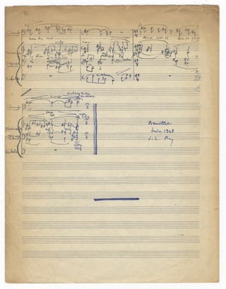 Notre Père pour voix de Baryton et Orgue. The Lord's Prayer for baritone voice and organ. Autograph musical manuscript