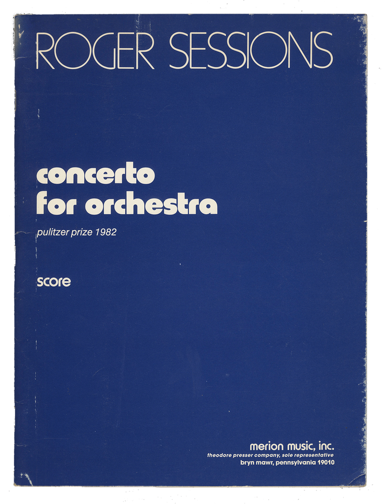 Item #34095 Concerto for Orchestra. [Full score]. Roger SESSIONS.