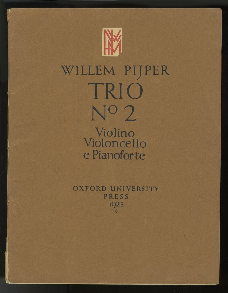 Item #34134 Trio No. 2 [Score and parts]. Willem PIJPER.