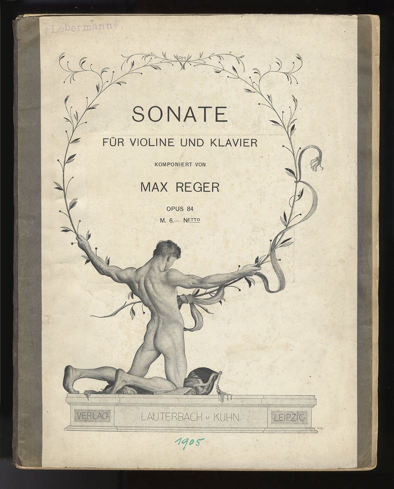 Item #34276 [Op. 84]. Sonate in Fis-moll für Violine und Klavier [Score and part]. Max REGER.