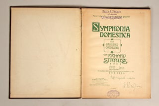 Item #34526 [Op. 53]. Symphonia Domestica [Piano 4-hands]. Richard STRAUSS
