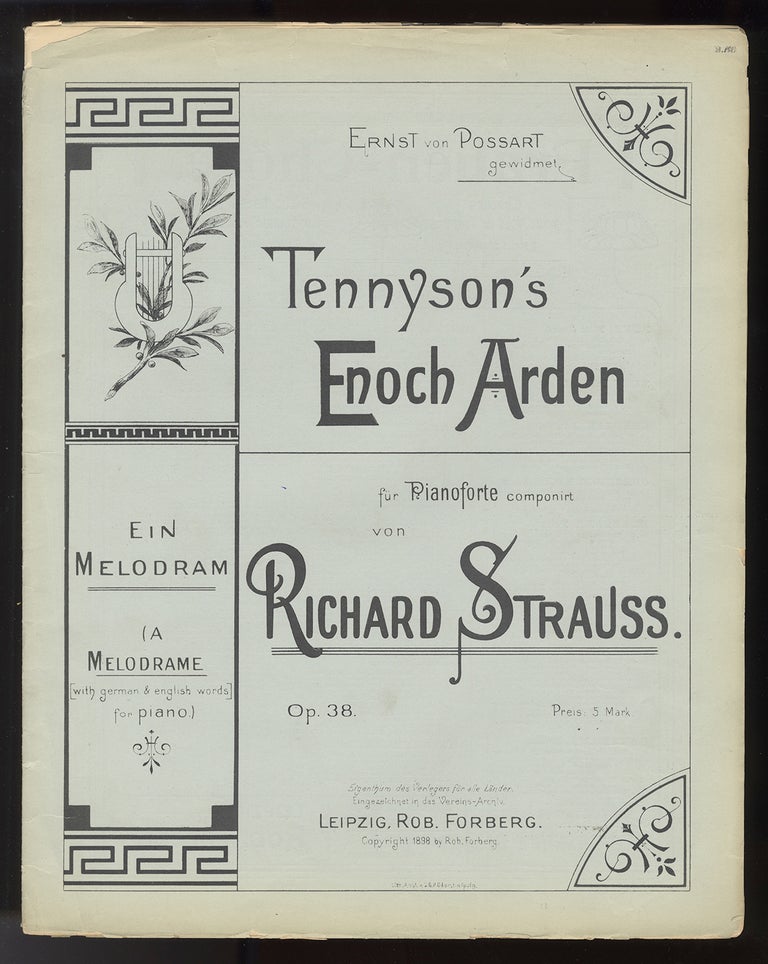 Item #34551 [Op. 38]. Tennyson's Enoch Arden für Pianoforte ... ein Melodram. Richard STRAUSS.