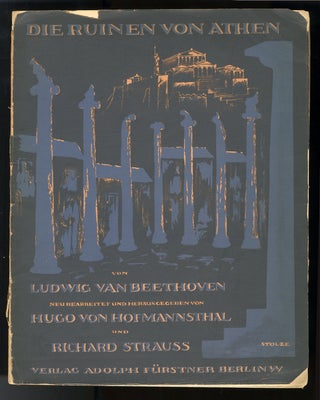 Item #34552 Die Ruinen von Athen [Piano vocal score]. Richard STRAUSS, arr