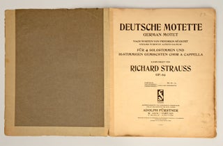 Item #34554 [Op. 62]. Deutsche Motette [Full score]. Richard STRAUSS
