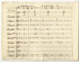 Vieni t'affretta al Tempio [Musical manuscript excerpt from the opera Alzira]
