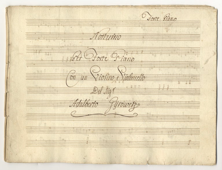 Item #34882 [Op. 19]. Notturno in D major. [Musical manuscript in a copyist's hand. Set of parts]. Italy, ca. 1790-1800. Adalbert GYROWETZ.