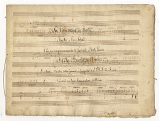 Item #34898 La Campana di Morte. [Musical manuscript]. Italy, ca. 1800-1810. Bonifazio ASIOLI
