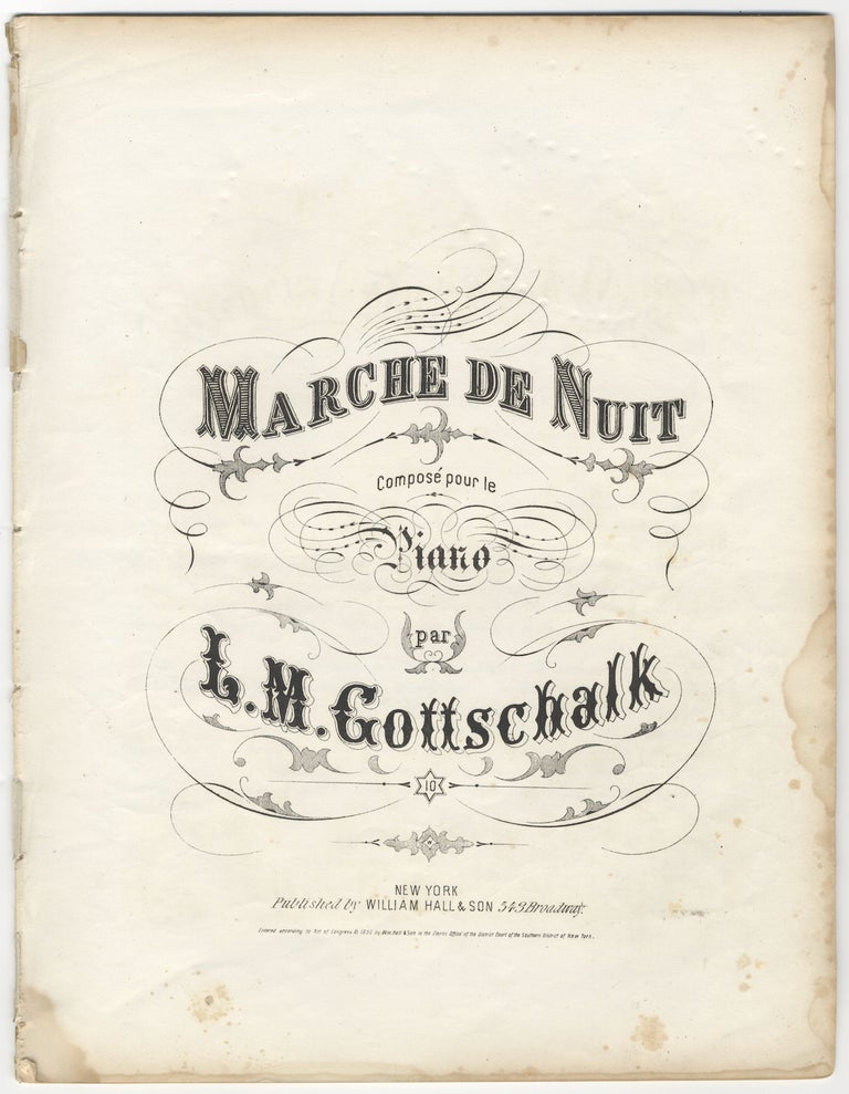 Item #35017 [D-89; Op. 17]. Marche de nuit. Louis Moreau GOTTSCHALK.