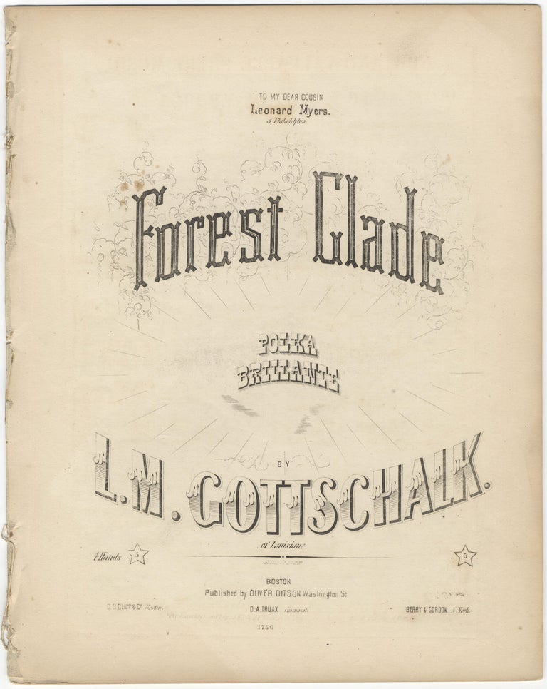 Item #35019 [D-58]. Forest Glade Polka Brillante. Louis Moreau GOTTSCHALK.