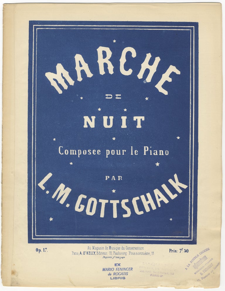 Item #35027 [D-89; Op. 17]. Marche de nuit ... Prix 7f. 50. Louis Moreau GOTTSCHALK.