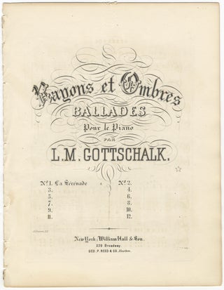 Item #35032 [D-85]. Rayons et Ombres Ballades pour le piano ... No. 1. La Sérénade. Louis...