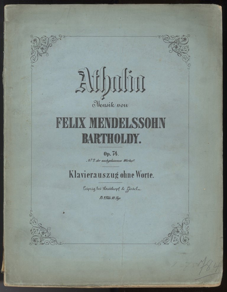 Item #35154 [Op. 74]. Athalia von Racine [Piano solo]. Felix MENDELSSOHN.