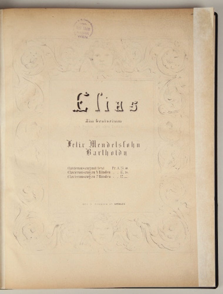 Item #35203 [Op. 70]. Elias [Piano-vocal score]. Felix MENDELSSOHN.
