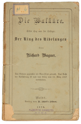 Item #35275 [WWV86B]. Die Walküre. [Libretto]. Richard WAGNER
