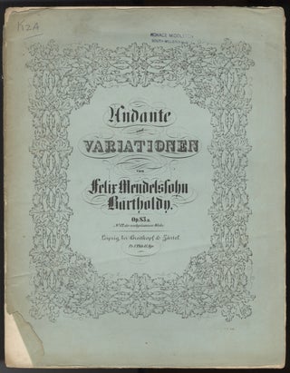 Item #35287 [Op. 83a]. Andante und Variationen [Piano 4-hands]. Felix MENDELSSOHN
