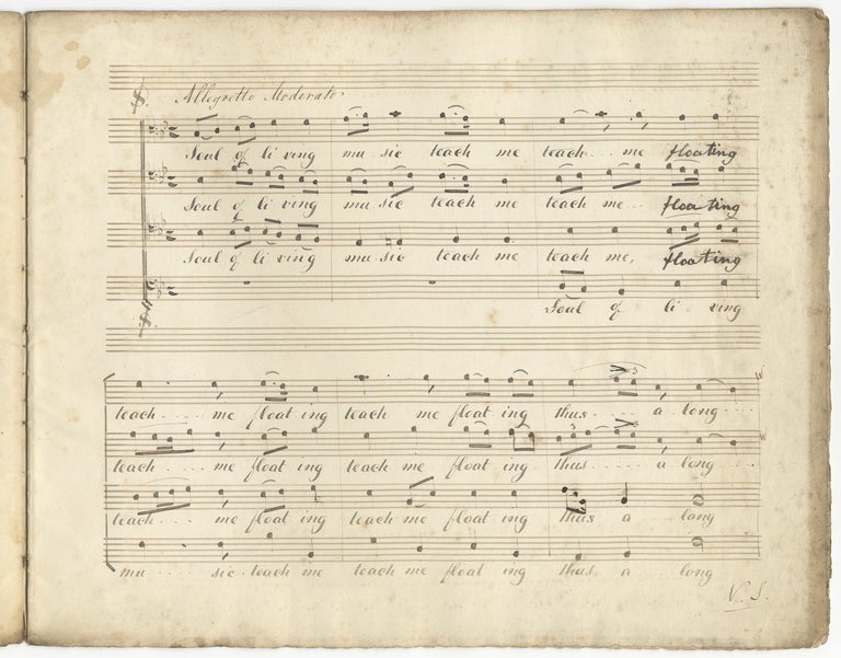 Item #35790 Soul of Living Music for unaccompanied male voices. [Musical manuscript]. James Henry MAPLESON.