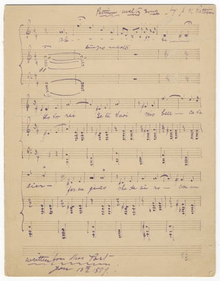 Item #35856 Pattison Waltz Song "Lo vorrei se tu vuoi." [Musical manuscript, most probably...