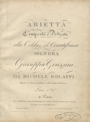 Item #36088 Arietta [For voice and piano]. Michele BOLAFFI