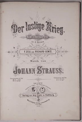 Item #36104 Der lustige Krieg komische Operette in 3 Acten von F. Zell und Richard. Johann...
