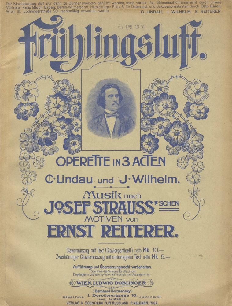 Item #36146 Frülingsluft. [Piano-vocal score]. Josef STRAUSS.