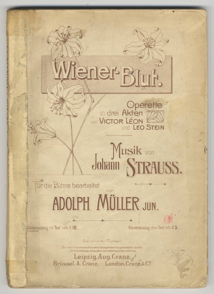 Item #36161 Wiener-Blut. [Piano-vocal score]. Johann STRAUSS, Jr.