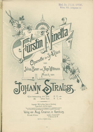 Item #36164 Fürstin Ninetta [Piano-vocal score]. Johann STRAUSS, Jr