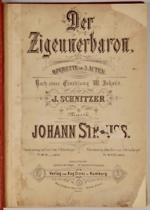 Item #36169 Der Zigeunerbaron. [Piano solo]. Johann STRAUSS, Jr