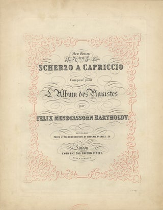 Item #36190 [WoO 3]. Scherzo a Capriccio Composé pour L'Album des Pianistes ... Price at. Felix...