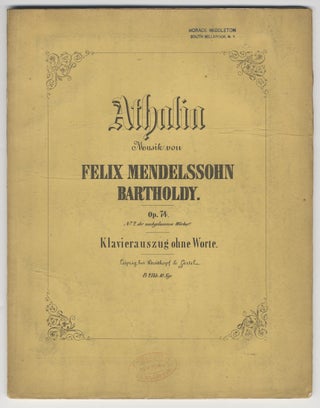 Item #36207 [Op. 74]. Athalia von Racine [Piano solo]. Felix MENDELSSOHN