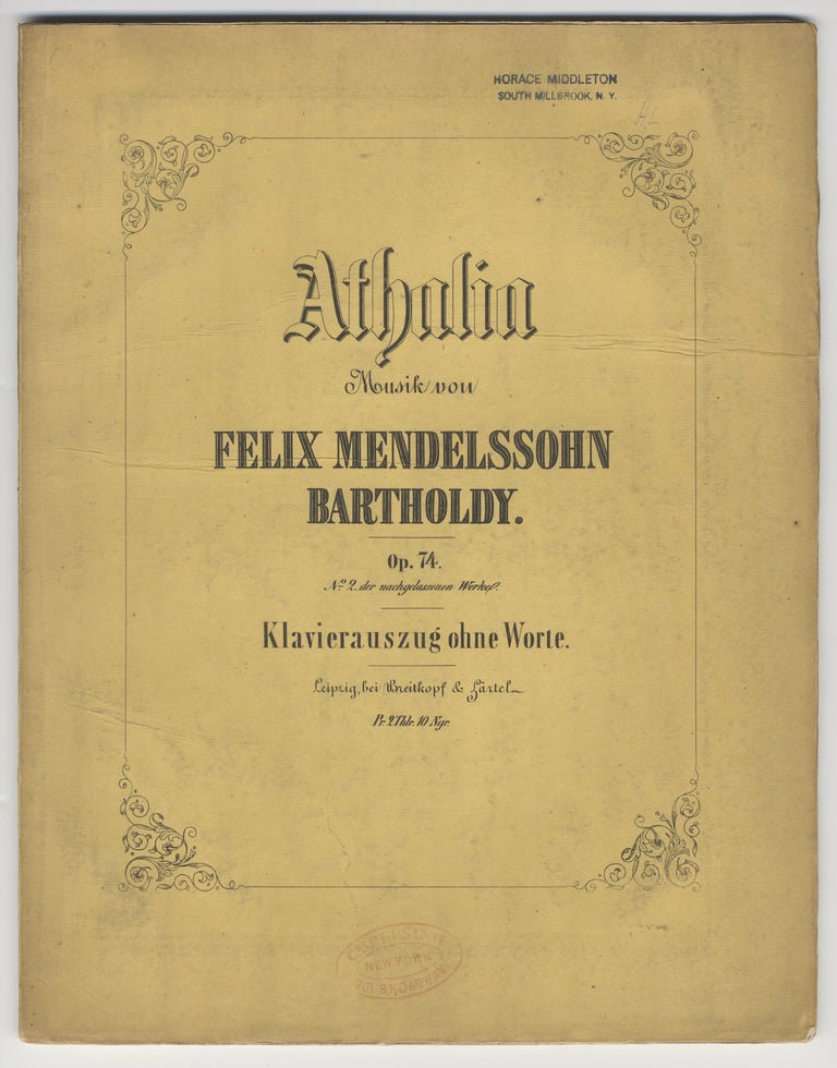 Item #36207 [Op. 74]. Athalia von Racine [Piano solo]. Felix MENDELSSOHN.
