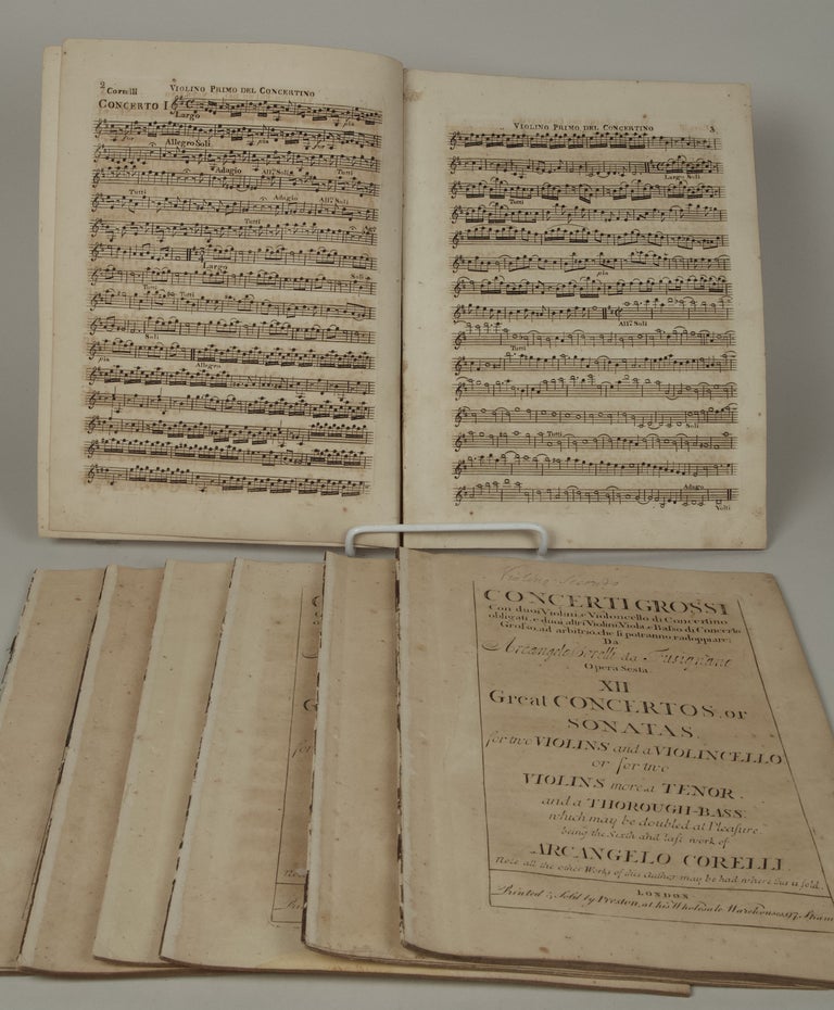 Item #36253 Concerti Grossi ... Opera Sesta [Complete set of parts]. Arcangelo CORELLI.