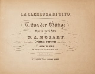 Item #36322 [K621]. La Clemenza di Tito. Wolfgang Amadeus MOZART