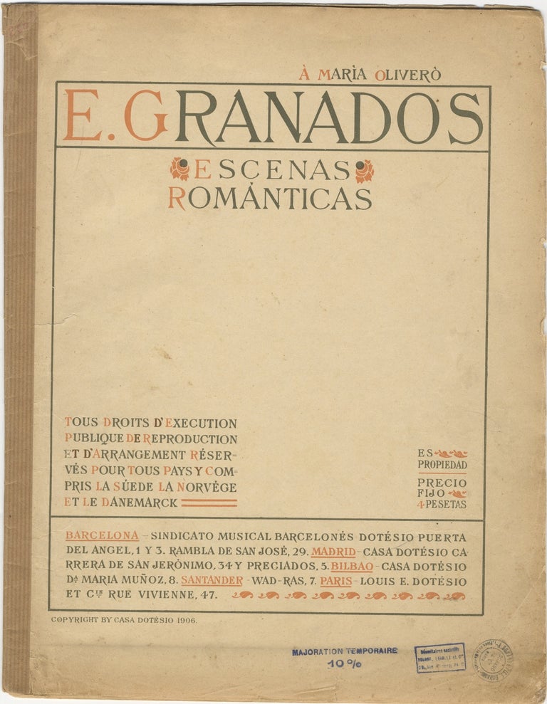 Item #36347 Escenas Románticas. Enrique GRANADOS.