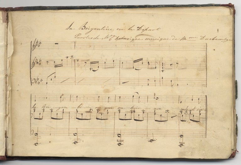 Item #36355 20 pieces in piano-vocal score. VOCAL MUSIC - French - Ca. 1830 - Manuscript.
