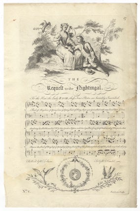 Item #36707 The Request to the Nightingal. The Words by Mr. Lockman. Set by Mr. Handel. Plate 17...