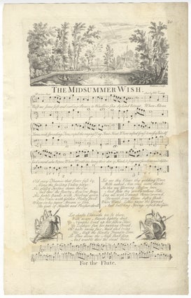Item #36708 The Midsummer Wish. Set by Mr. Carey. Plate 20 from George Bickham's The. Henry CAREY