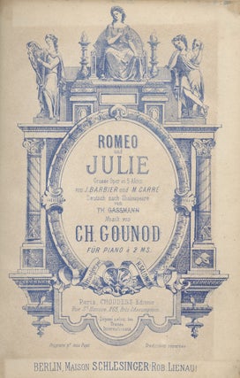 Item #36761 Romeo und Julie Grosse Oper in 5 Akten von J. Barbier und M. Carré Deutsch nach...