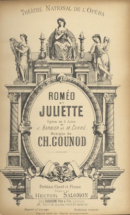 Item #36762 Roméo et Juliette Opéra en 5 Actes de J. Barbier et M. Carré ... Partition Chant...