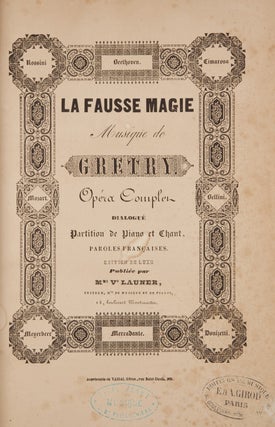 Item #36765 La Fausse Magie ... Opéra Complet Dialogué Partition de Piano et Chant, Paroles...