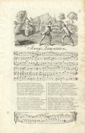 Item #36774 Jenny's Lamentation. Plate 59 from George Bickham's The Musical Entertainer. ENGLISH...