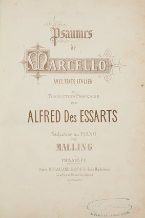 Item #36785 Psaumes de Marcello avec texte Italien et Traduction Français par Alfred Des...